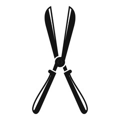 Scissors farm icon. Simple illustration of scissors farm vector icon for web design isolated on white background