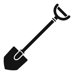 Shovel icon. Simple illustration of shovel vector icon for web design isolated on white background