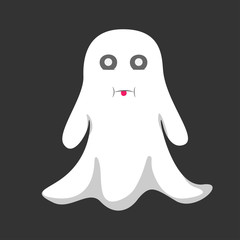 ghost. Halloween party. spooky spirit. vector illustration