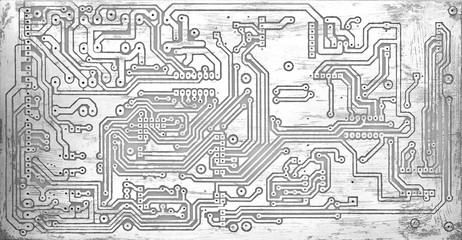 monochrome texture of pcb without components for your design