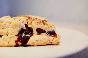 Close-up of cranberry scone