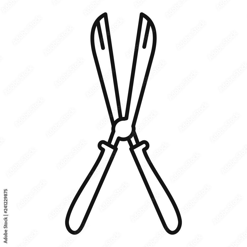 Poster scissors farm icon. outline scissors farm vector icon for web design isolated on white background