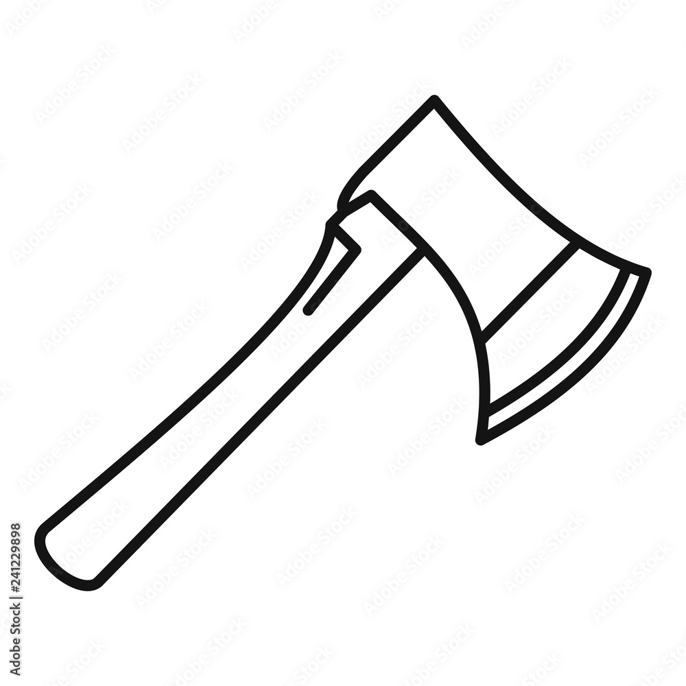 Poster home axe icon. outline home axe vector icon for web design isolated on white background
