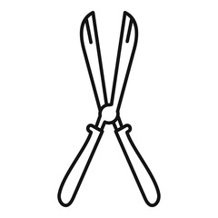 Scissors farm icon. Outline scissors farm vector icon for web design isolated on white background