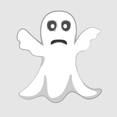 ghost. Halloween party. spooky spirit. vector illustration