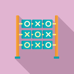 Circle cross game icon. Flat illustration of circle cross game vector icon for web design