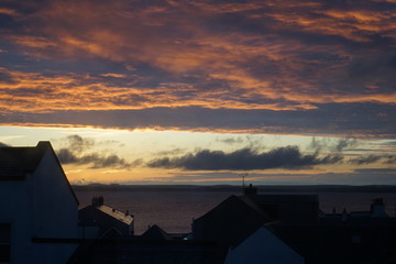 Fototapeta na wymiar Sunset over the Sea Loch 1