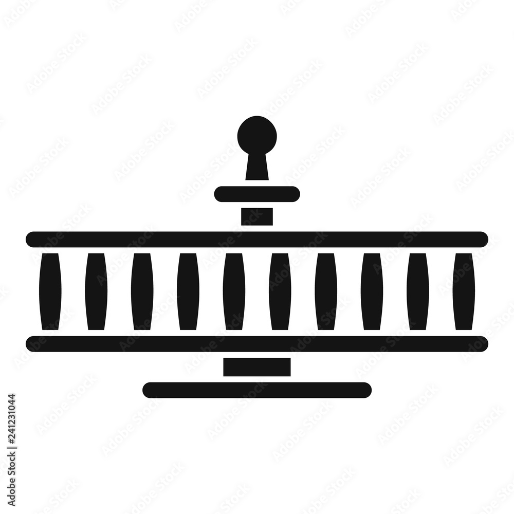 Poster manual rotation carousel icon. simple illustration of manual rotation carousel vector icon for web d