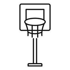 Basketball tower icon. Outline basketball tower vector icon for web design isolated on white background