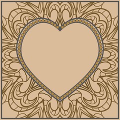 Template for Happy Valentines Day. Vector Illustration. For Greeting Card, Invitation Or Posters.