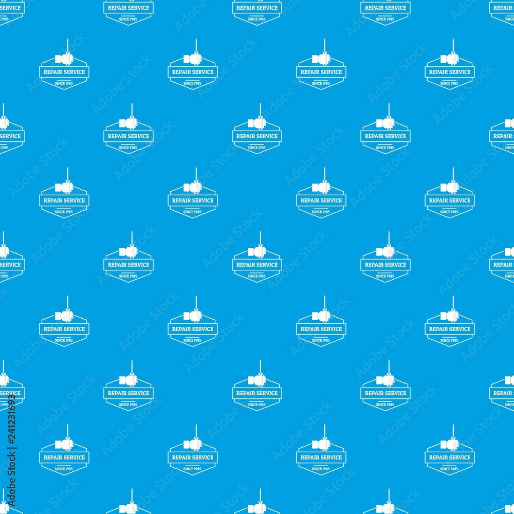 Poster working service pattern vector seamless blue repeat for any use