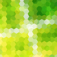 Fototapeta na wymiar Background made of green, yellow, light, line, hexagons. Square composition with geometric shapes. Eps 10