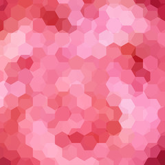 Fototapeta premium Geometric pattern, vector background with hexagons in pink, red  tones. Illustration pattern