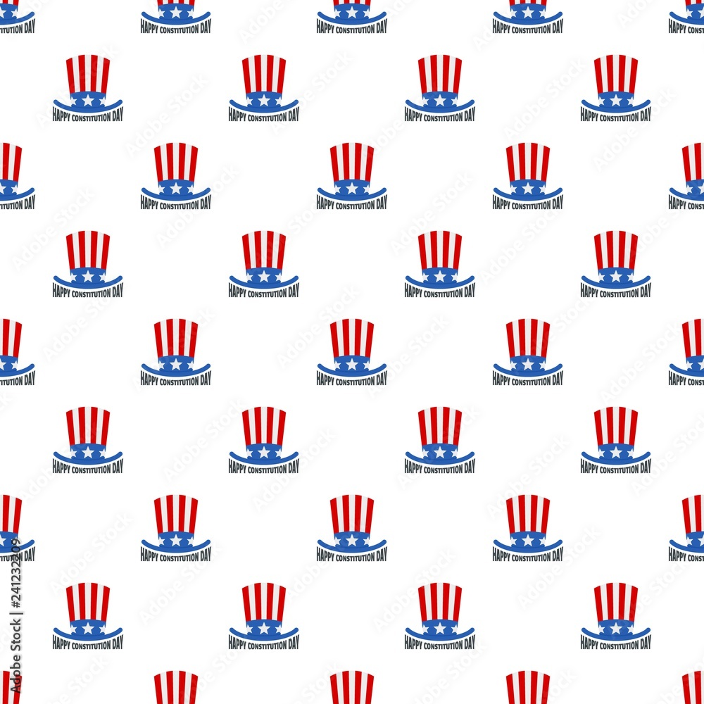 Sticker Usa hat constitution day pattern seamless vector repeat for any web design