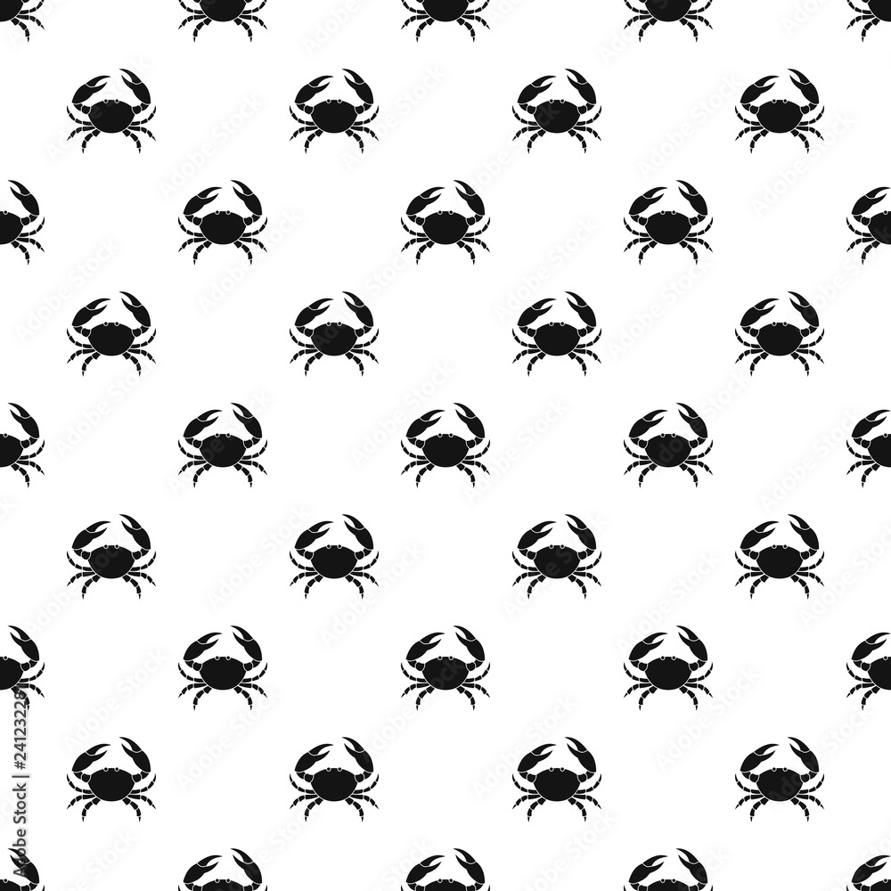 Poster crab pattern vector seamless repeating for any web design