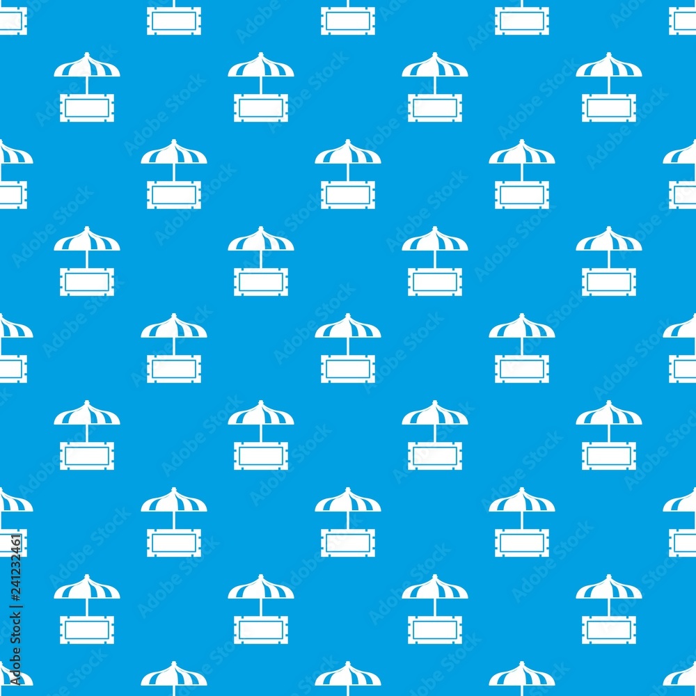 Poster snack stall pattern vector seamless blue repeat for any use