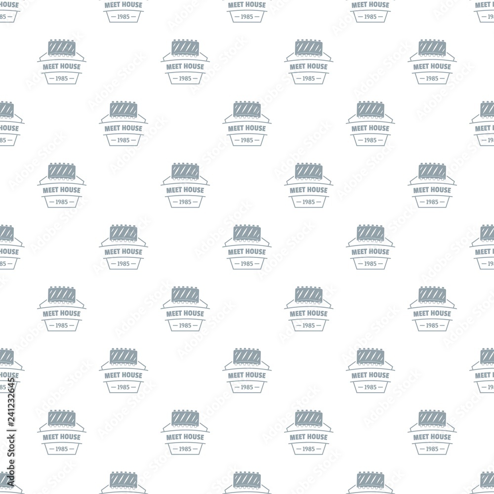 Poster meat house pattern vector seamless repeat for any web design
