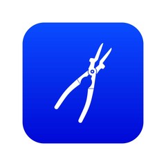 Metal welder pliers icon digital blue for any design isolated on white vector illustration