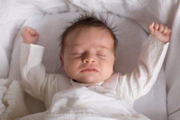 little baby eyes closed