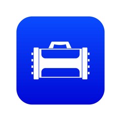 Welding machine icon digital blue for any design isolated on white vector illustration