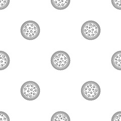 Cherry cake icon. Outline illustration of cherry cake vector icon for web design isolated on white background