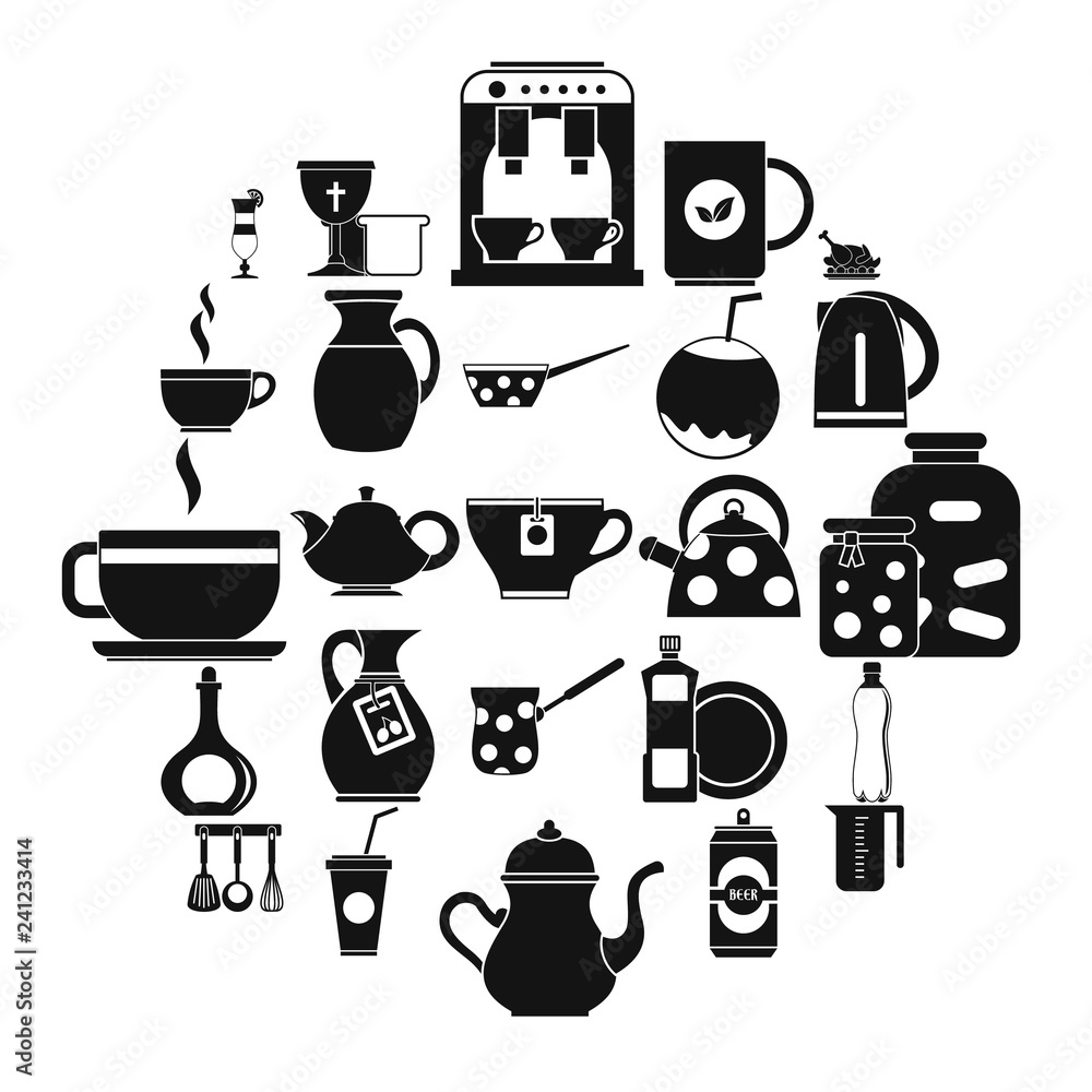 Poster delftware icons set. simple set of 25 delftware vector icons for web isolated on white background