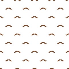 Man mustache pattern seamless vector repeat for any web design