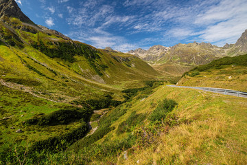 The mountains along the Silvretta High Alpine Road, Austria