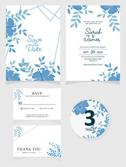 wedding invitation card template Vector illustration. 