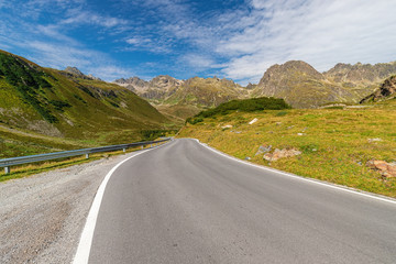 The mountains along the Silvretta High Alpine Road, Austria