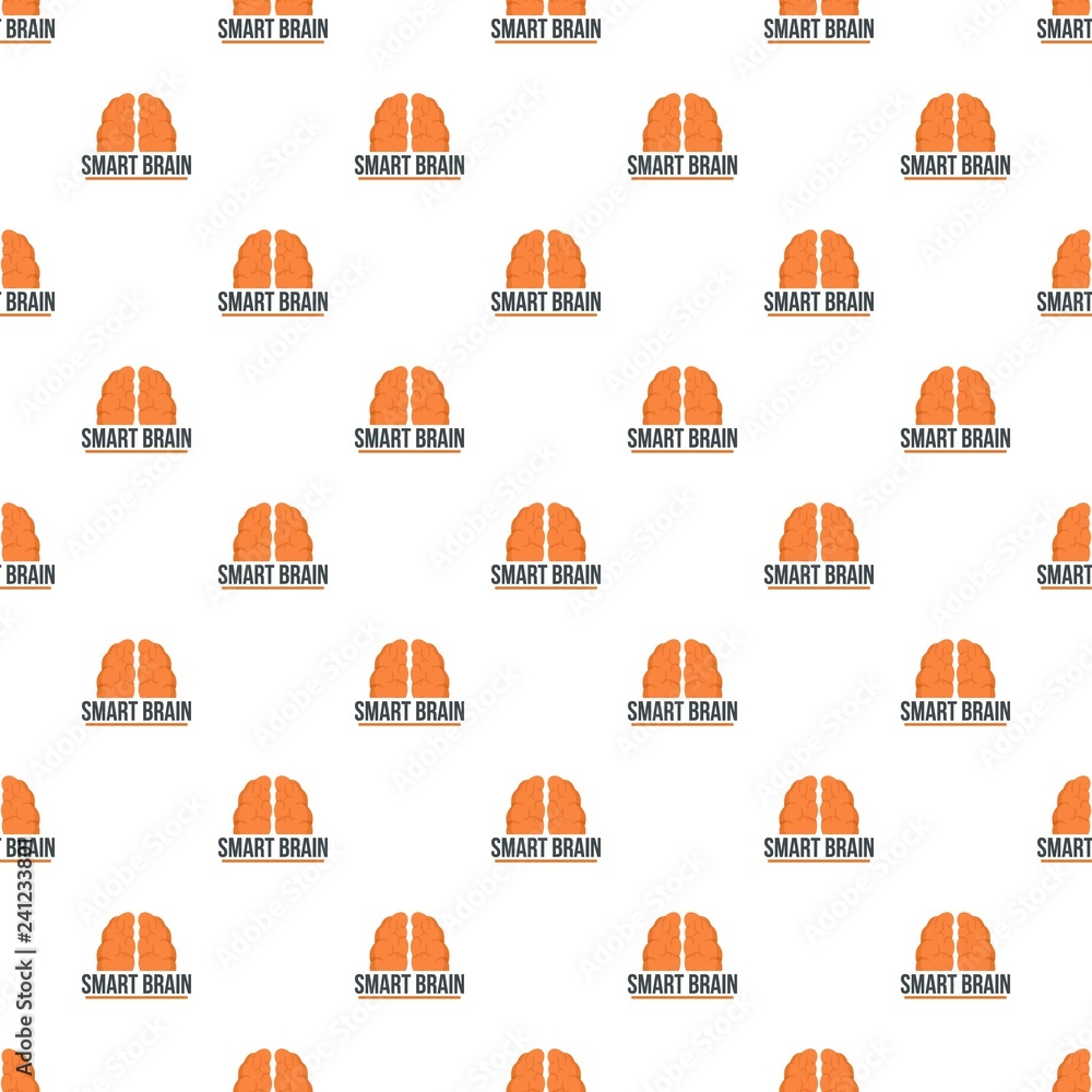 Poster human smart brain pattern seamless vector repeat for any web design