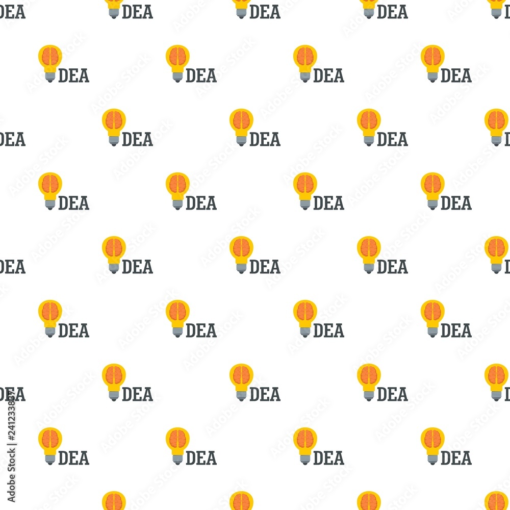 Poster brain idea pattern seamless vector repeat for any web design