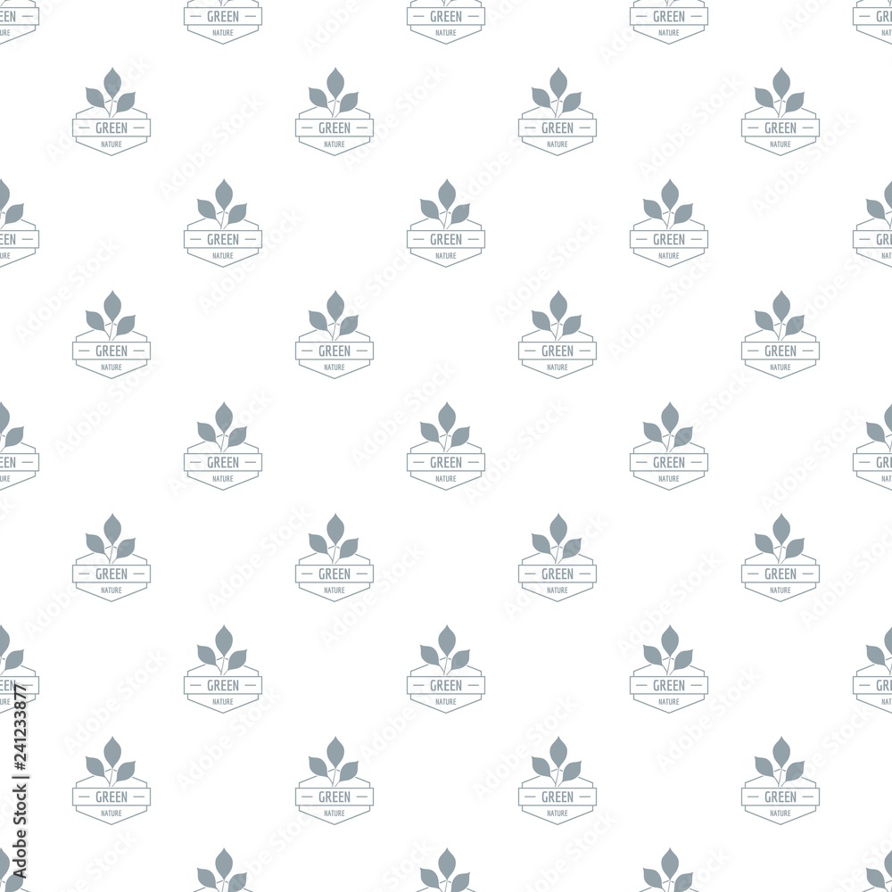 Poster green nature pattern vector seamless repeat for any web design
