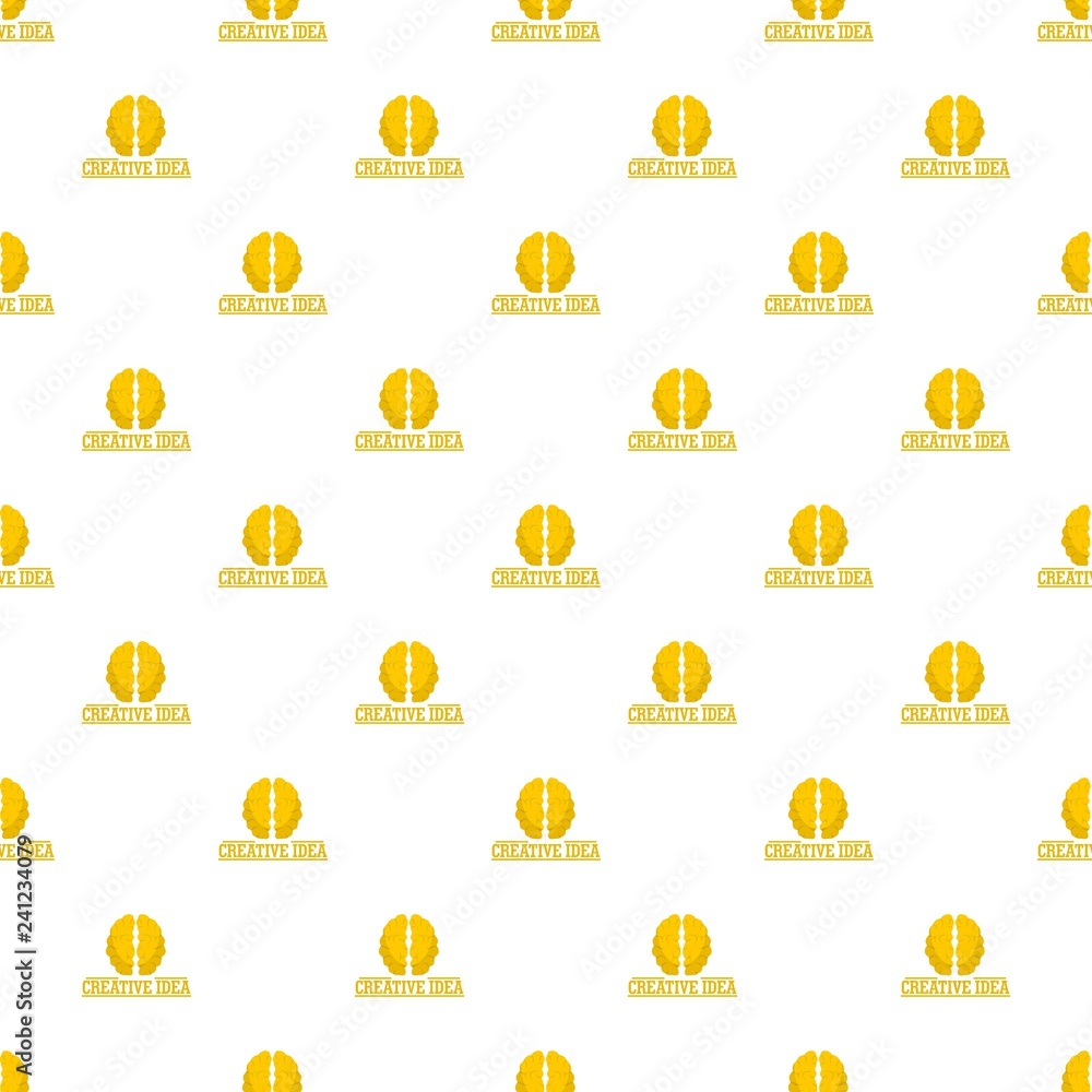 Poster creative idea brain pattern seamless vector repeat for any web design