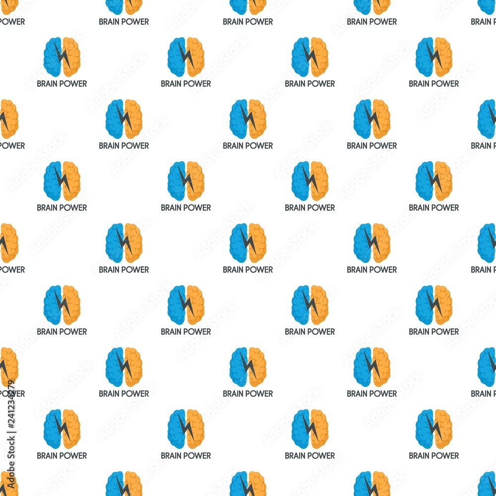 Poster light brain power pattern seamless vector repeat for any web design