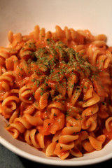 Pâtes tomate et crème