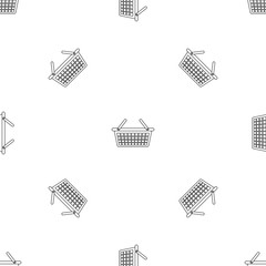 Clothes basket icon. Outline illustration of clothes basket vector icon for web design isolated on white background