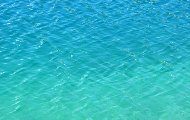 Water texture blue and turquoise color, background image, sea and ocean