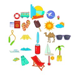 Trek icons set. Cartoon set of 25 trek vector icons for web isolated on white background