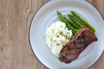 Grilled Steak and Mashed Potatoes
