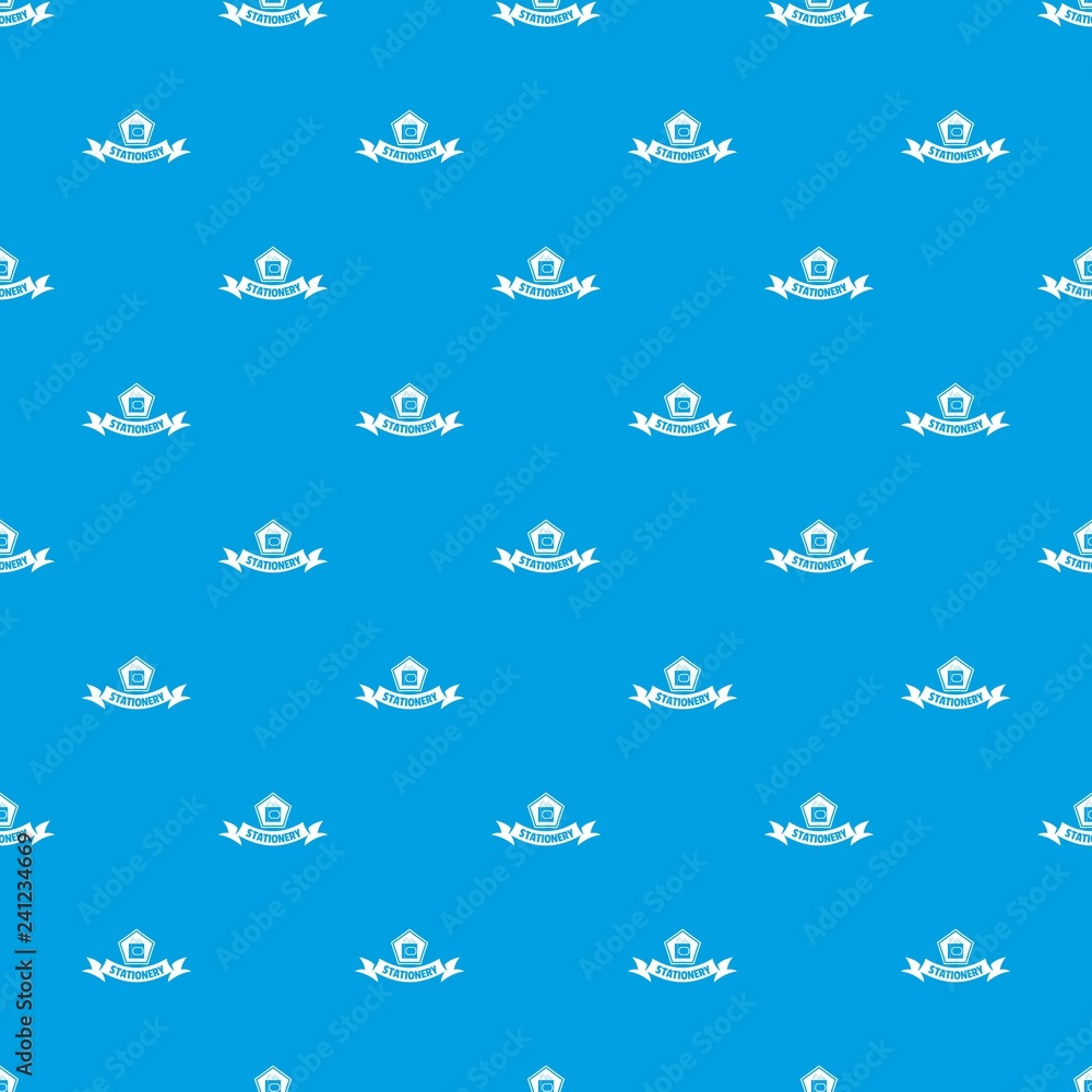 Poster design stationery pattern vector seamless blue repeat for any use