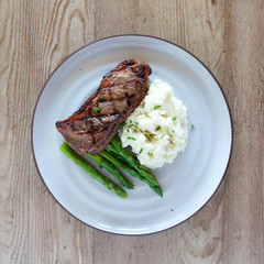 Grilled Steak and Mashed Potatoes