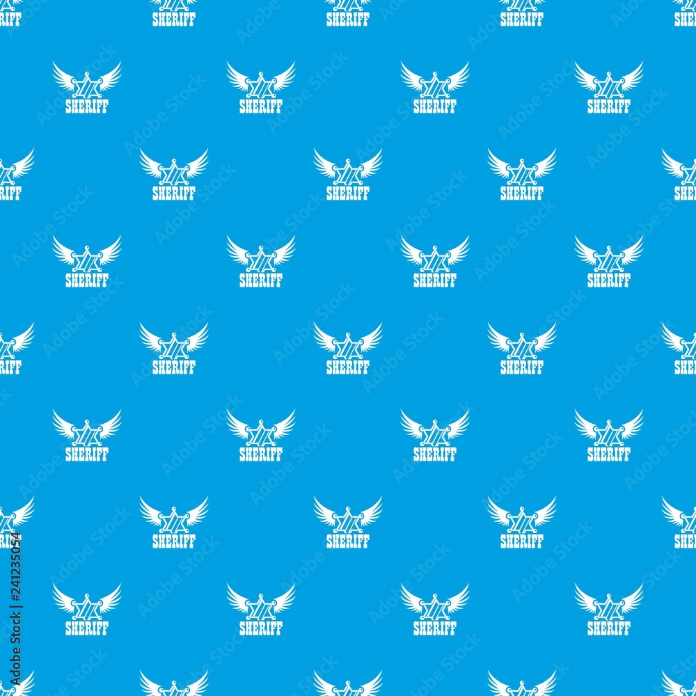 Aufkleber sheriff pattern vector seamless blue repeat for any use