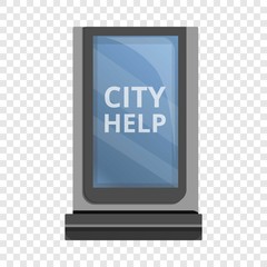 City help light box icon. Cartoon of city help light box vector icon for web design for web design