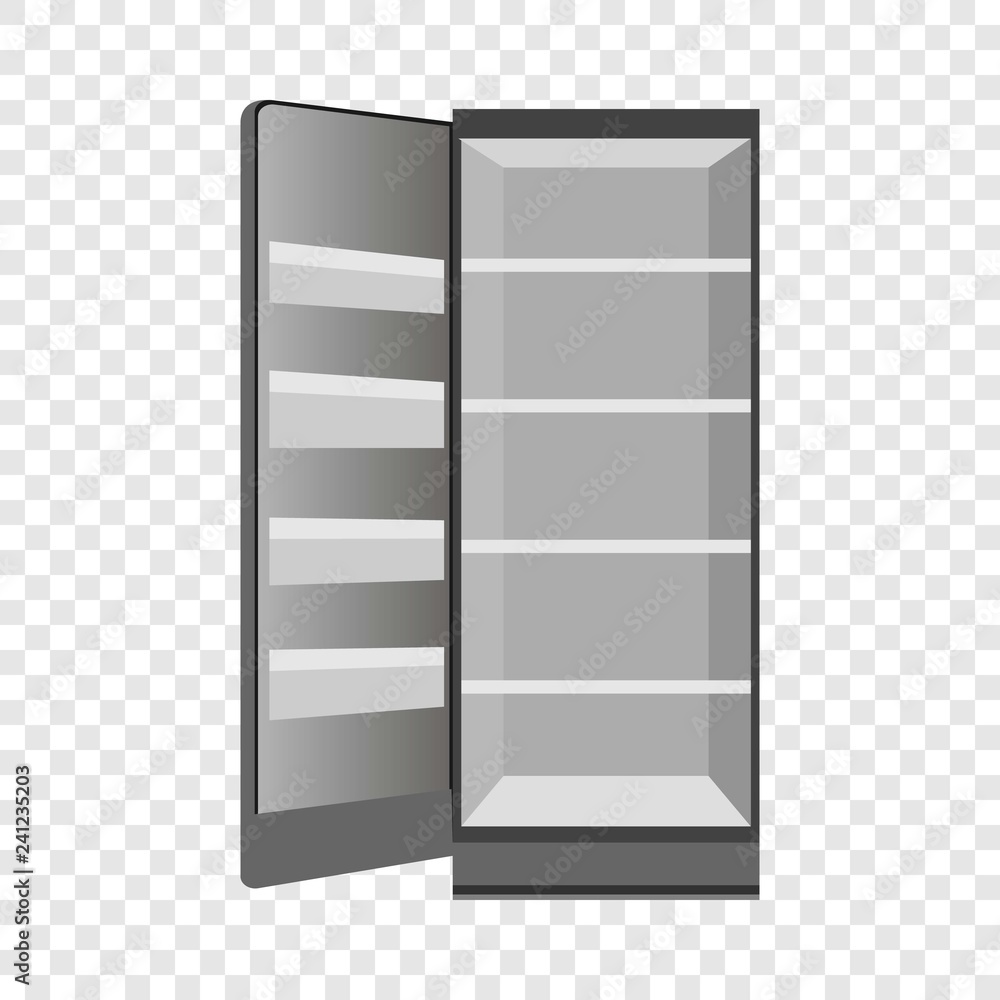 Poster empty open fridge icon. cartoon of empty open fridge vector icon for web design for web design
