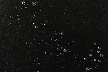 Soap foam isolated on black, with clipping path, texture and background, top view