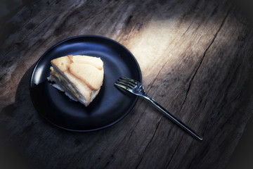 Coconut cake on the table. 
