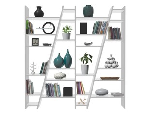 3d render of bookshelf