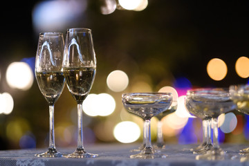 Glass with champagne