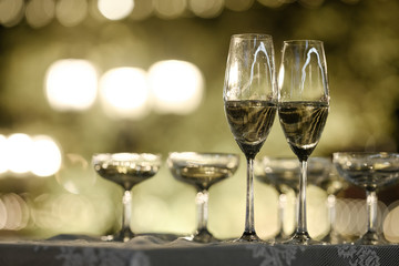 Glass with champagne